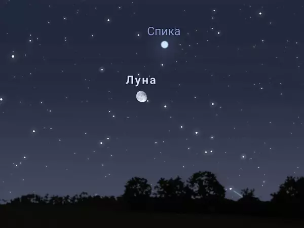 Фото к материалу: Ростовчане станут свидетелями сближения Луны с яркой звездой Спикой