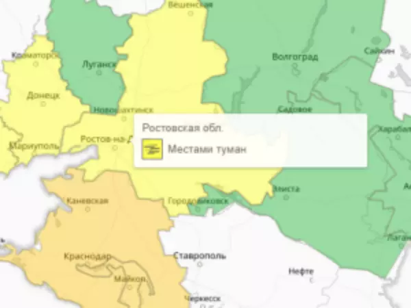 Фото к материалу: В Ростовской области ввели желтый уровень погодной опасности из-за тумана