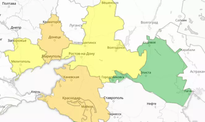 Гроза и туман: в Ростовской области объявили «желтый» уровень опасности из-за непогоды