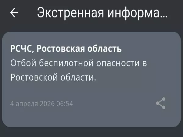 Фото к материалу: В Ростовской области утром 4 апреля сняли режим беспилотной опасности