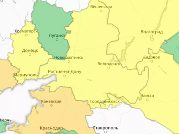 Фото к материалу: В Ростовской области до 18 апреля действует желтый уровень погодной опасности