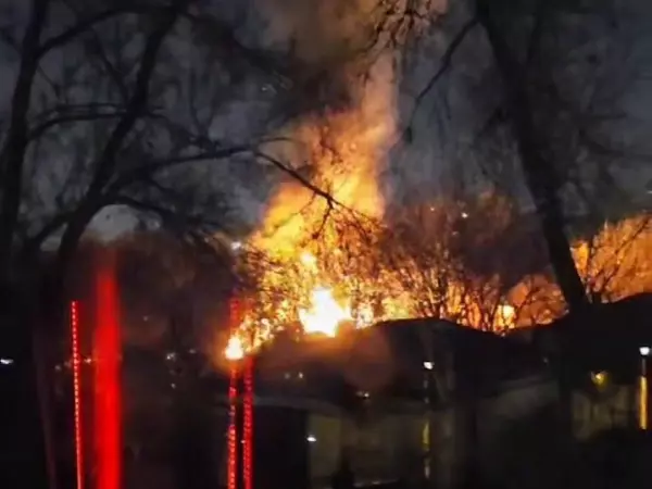 Фото к материалу: Пожар на территории банного комплекса в Ростове ликвидировали