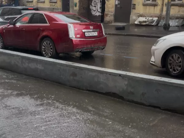 Фото к материалу: В Ростове снова пошел дождь с градом