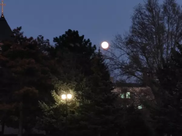 Фото к материалу: Жители Ростова публикуют кадры Розовой Луны