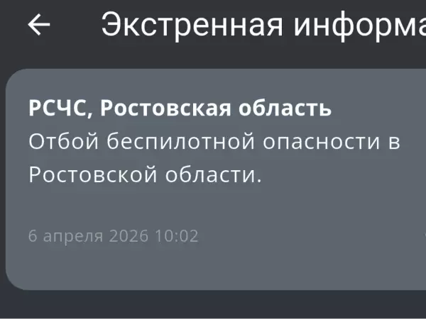 Фото к материалу: В Ростовской области утром 6 апреля дали отбой беспилотной опасности