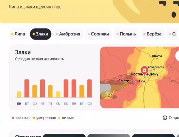 Фото к материалу: Жителей Ростовской области предупредили об активности аллергенов